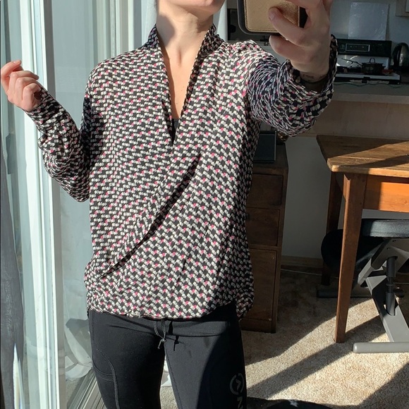 Pleione Tops - Pleione Draped Faux Wrap Top